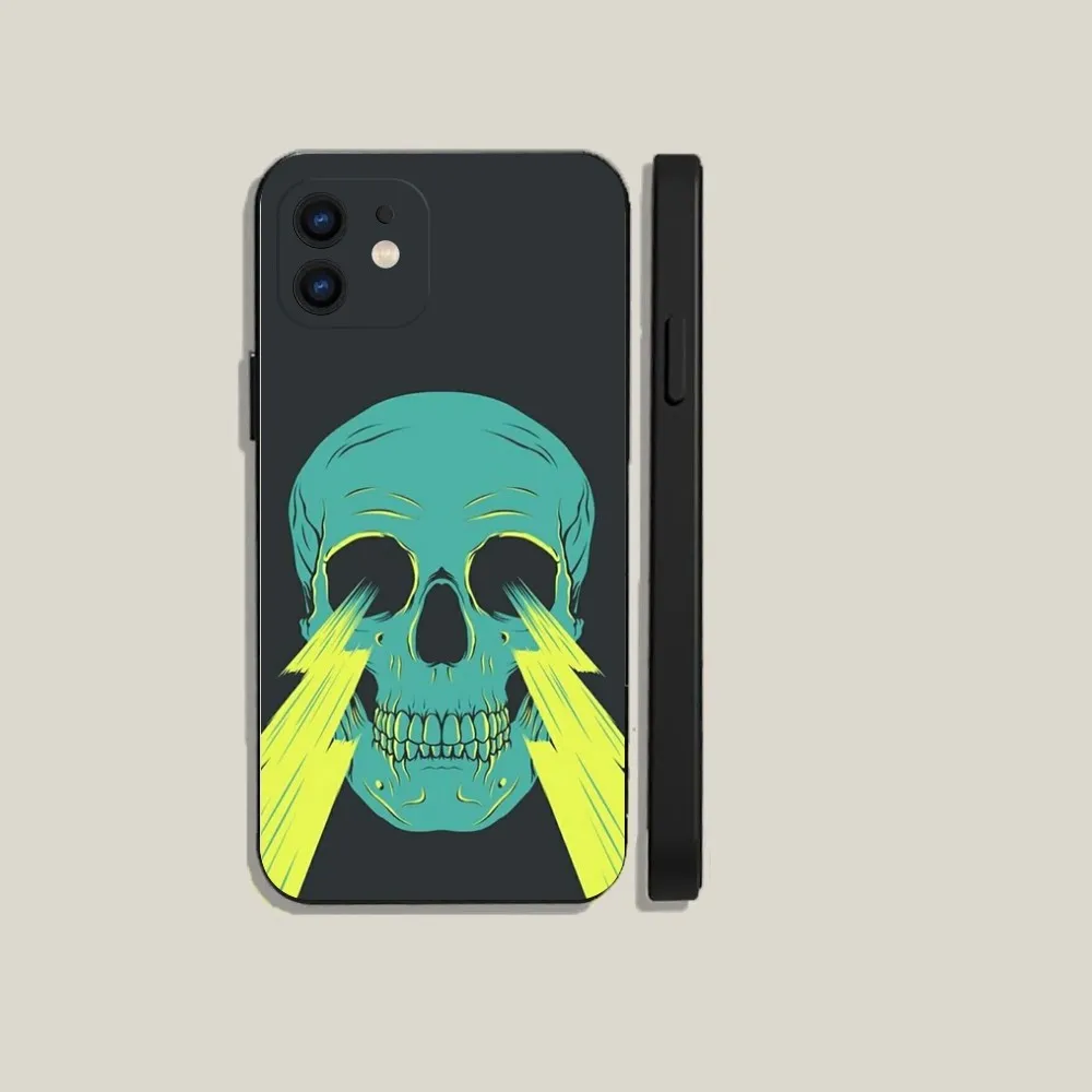 Чехол для телефона Skull Gothic Creepy iPhone 15 14 13 12 11 Plus Pro Max XS X XR SE Mini 8 7 мягкий силиконовый