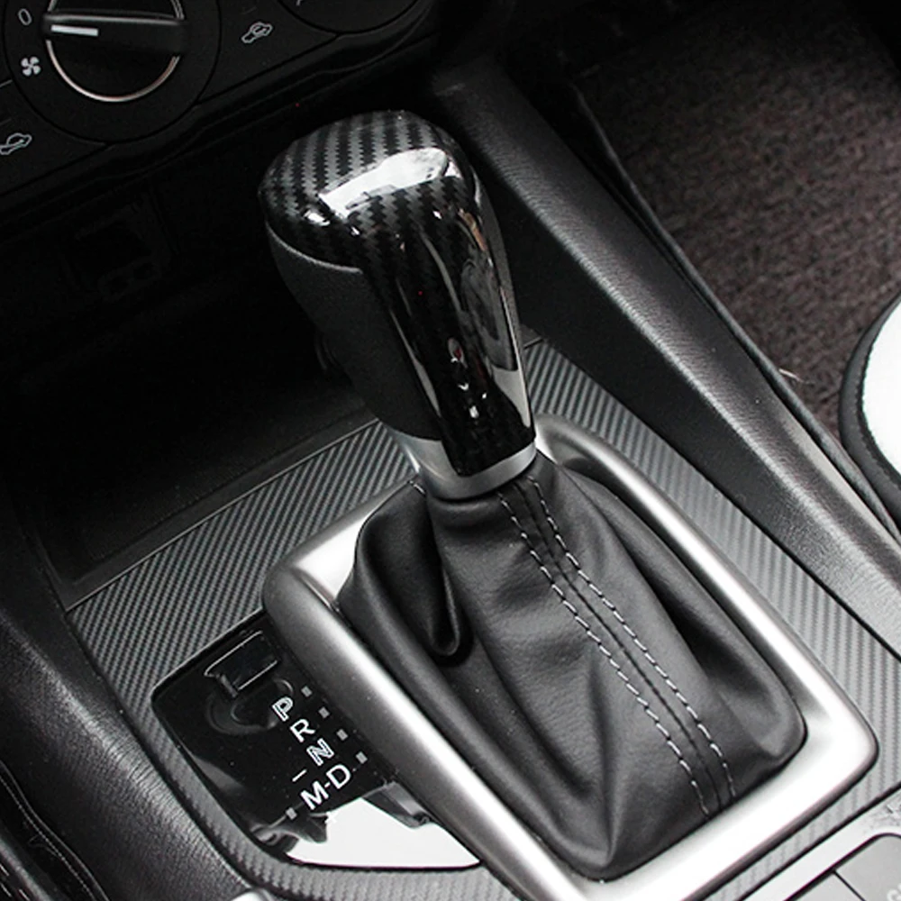 

Mazda 2 3 6 BM GJ Demio CX3 CX5 CX8 CX9 Axela 2014-2022 Винил Из Углеродного Волокна 3D Автомобильный Рычаг Переключения Передач