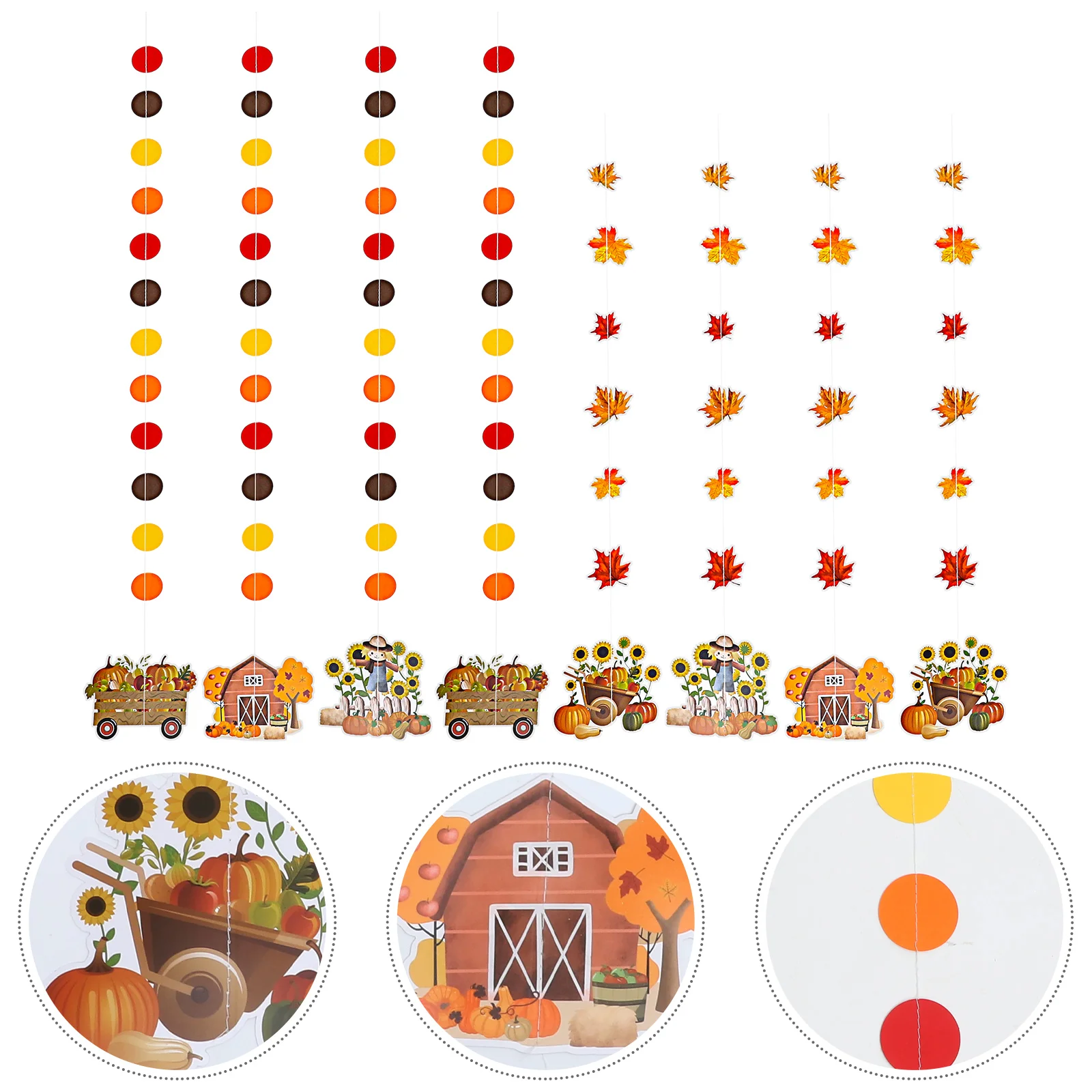 

Thanksgiving Ornament Decoration Supplies Decorations Party Pumpkin Hanging Leaves Garland