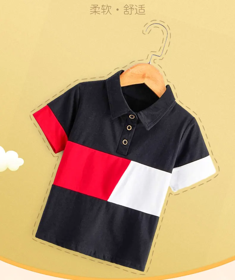 Boys Polo Shirts Summer School Tees for Kids Toddler Outerwear Baby Designer Clothes Children Clothing Outfits 1-6years Poleras enlarge