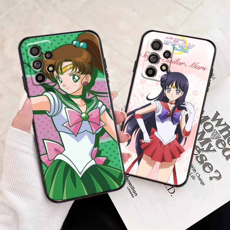 

Bandai Sailor Moon Anime For Samsung M11 M12 Phone Case Back Black Liquid Silicon Coque Carcasa Silicone Cover Soft