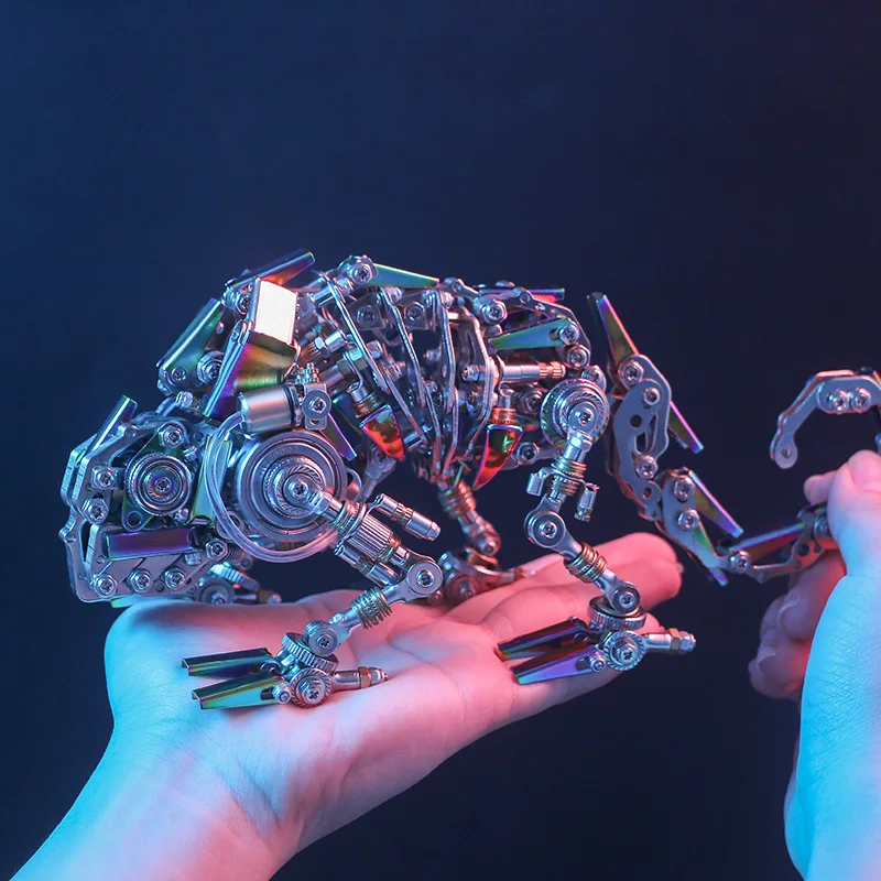 Металлическая сборка-хамелеон 3D DIY модная модель робота декоративный стол ручной