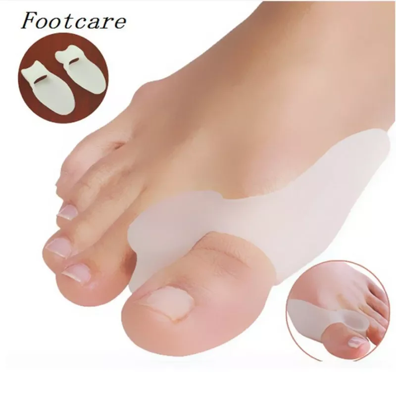 

NEW2023 2Pcs=1Pair Silicone Toes Separator Bunion Bone Ectropion Adjuster Toes Outer Appliance Foot Care Tools Hallux Valgus Cor