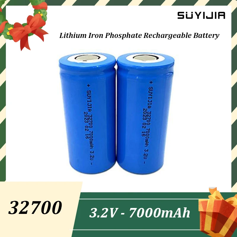 

32700 Lifepo4 3.2V 7000mAh Lithium Iron Phosphate Rechargeable Battery 35A Continuous Discharge for Solar RV Backup Battery