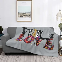 ultra soft fleece love hounds throw blanket flannel greyhound whippet sighthound dog blankets for bed office couch bedspreads