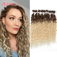 noble star deep wavy hair bundles 9pcslot natural hair extensions fake fibers long synthetic curly hair weave free shipping