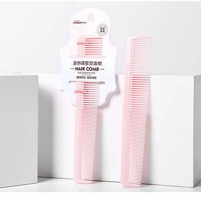 Расческа для волос пластиковая с двумя головками и мелкими зубьями 1 шт. | Красота