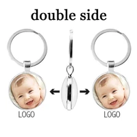 fashionable and popular personality custom double sided keychain grandpa mommy child baby angel keychain family anniversary gift