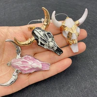 fashion acrylic bull pendant 45x46mm multicolor charm jewelry men and women diy necklace earrings pendant accessories wholesale