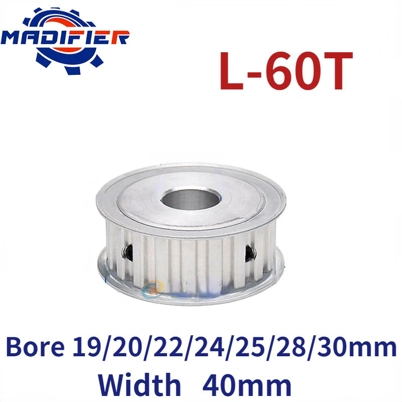 

AF type 60 Teeth two-sided flat L Timing pulley hole 19/20/22/24/25/28/30mm for Width 40mm