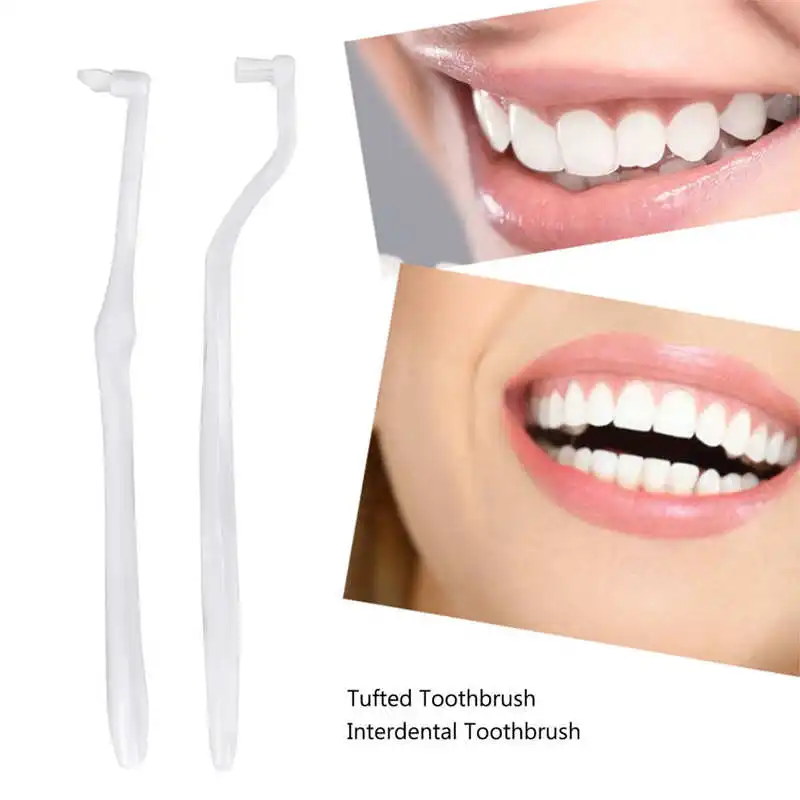 

Tufted Toothbrush Orthodontic Brace Cleaning Stain Removal Interdental Toothbrush for Oral Care White Orthodontic Brace Brush