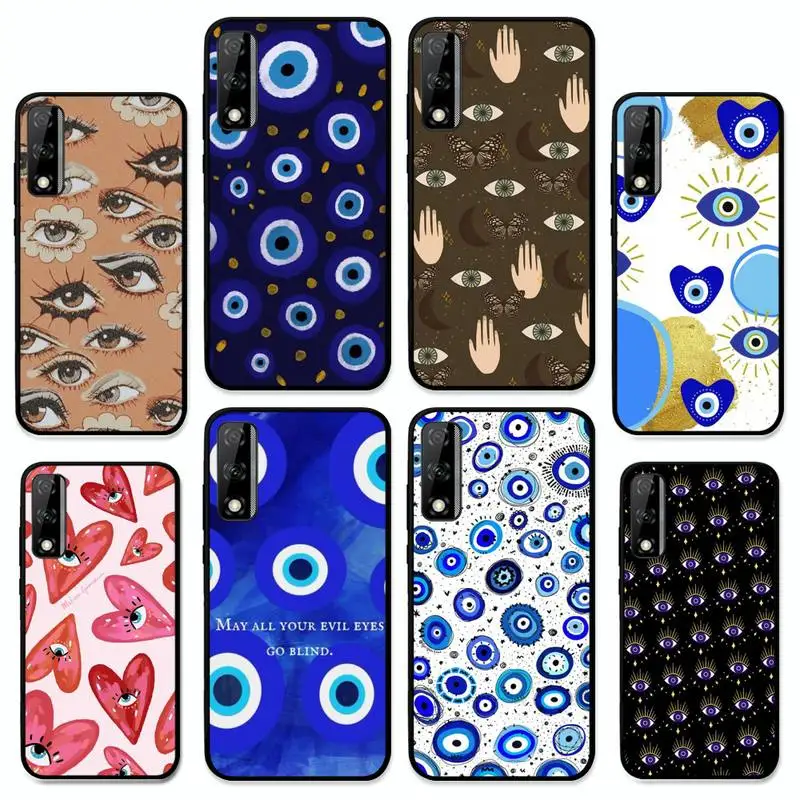 

Lucky Blue Evil Eye Phone Case For Huawei Y9 Y8 Y6 Prime Y7 Pro Y8s Y5 Mate 20 Pro 10 lite Cover