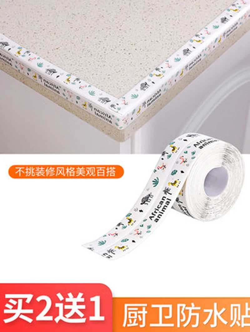 2022 Bathroom Shower Sink Bath Sealing Strip Tape White PVC Self Adhesive Waterproof Wall Sticker for Bathroom Kitchen