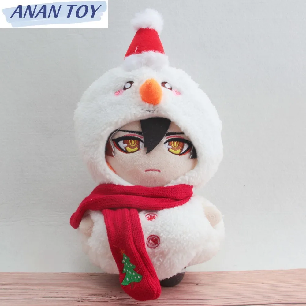 

20cm Doll Clothes Christmas Snow Dumplings Kawaii Snowman Pajamas Suit for Kpop Idol Plush Toys Accessories Skz Free Shipping