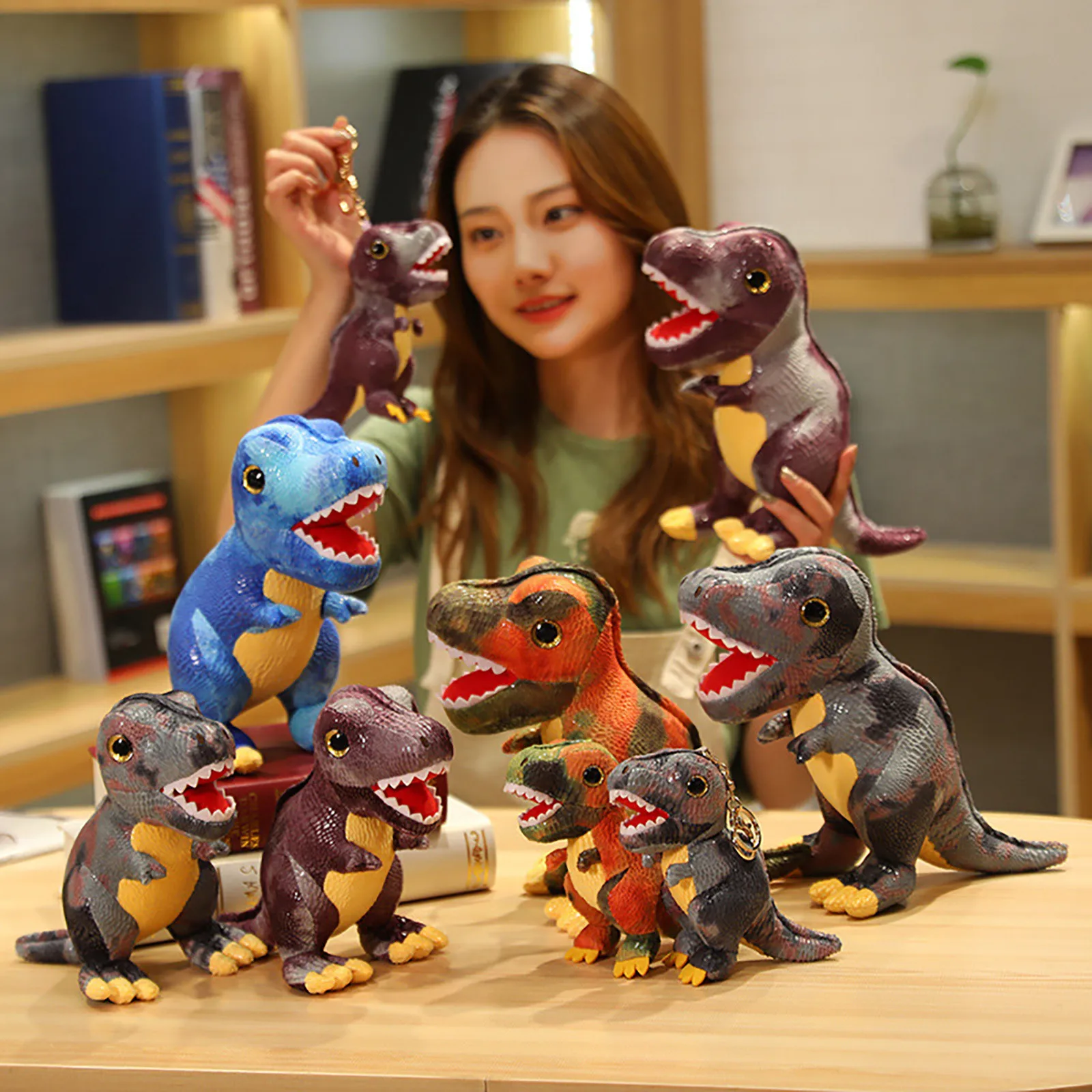 

Cute Mini Bag School Dinosaur School Bag Pendant Deformed Toy Doll Pendant Dinosaur Plush Small Paleontologist Toy Speaking Toy