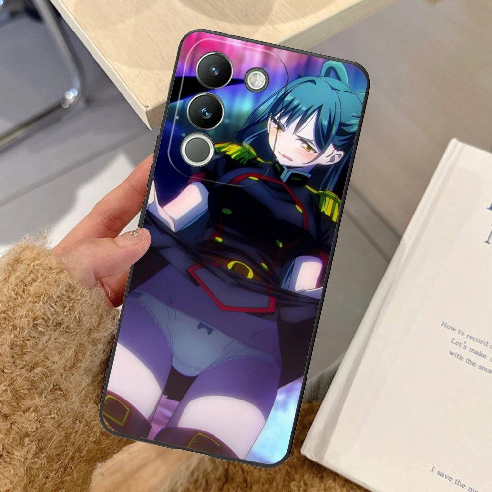 Черный мягкий чехол для телефона с цепочкой солдат Himari Azuma VIVO Y95 Y93 Y31 Y20 V19 V17 V15 Pro X60