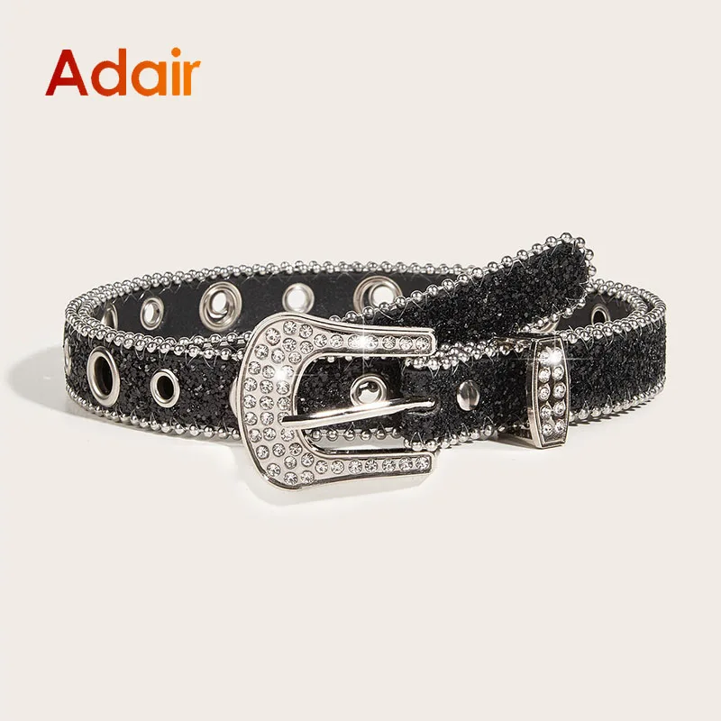 Fashion Punk Rock Belts for Women Luxury Brand Diamond Crystal Studded  Waist Belt Vintage High Quality Women Waist Belts DT019