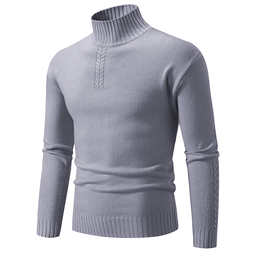 

Fashion Men's Turtleneck Knit Jumper Sweaters Slim Fit Winter Warm Casual Solid Color Pullover Tops Sweater Man Clothing