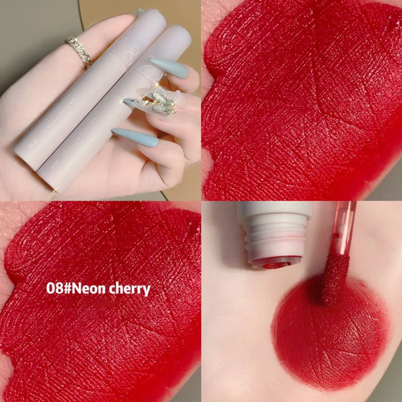 

Lip Gloss Waterproof Matte Liquid Lipstick 8 Colors Long Lasting Lip Glaze Nude Cosmetic Lips Makeup Moisturizing Velet Lip Tint