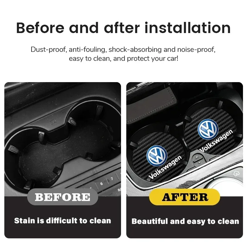 2 шт. подставка для автомобильной чашки воды противоскользящий коврик держатель