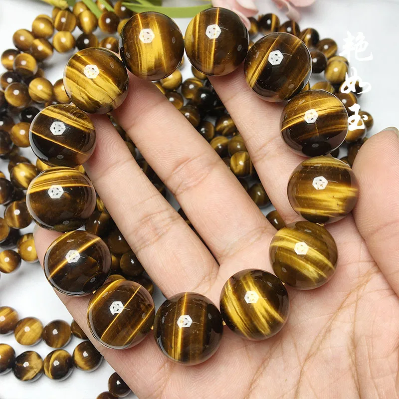 Высококачественный браслет желтого тигрового глаза цвета Тигровый глаз