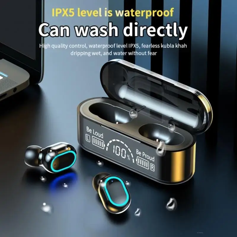 

G35 Bluetooth Headset New Dual-ear With Charging Bin Digital Display Business Mini In-ear Invisible Real Power