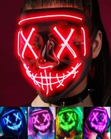 Wireless Halloween Neon Led Purge Mask Masquerade Carnival Party Masks Light Luminous In The Dark Cosplay Costume Supplies 1