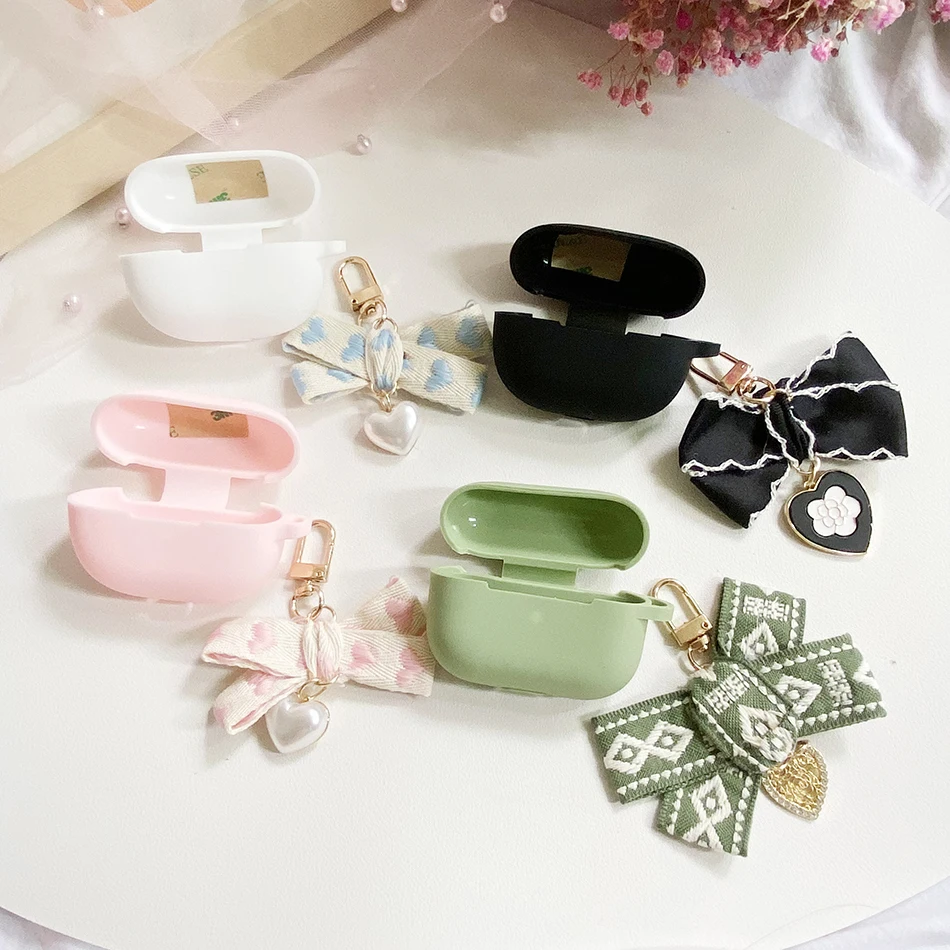 

For OPPO Enco Free 2 / Free2i Cover luxury Canvas Keychain Pendant Silicone Protector Earphone Cover For OPPO Free 2i box