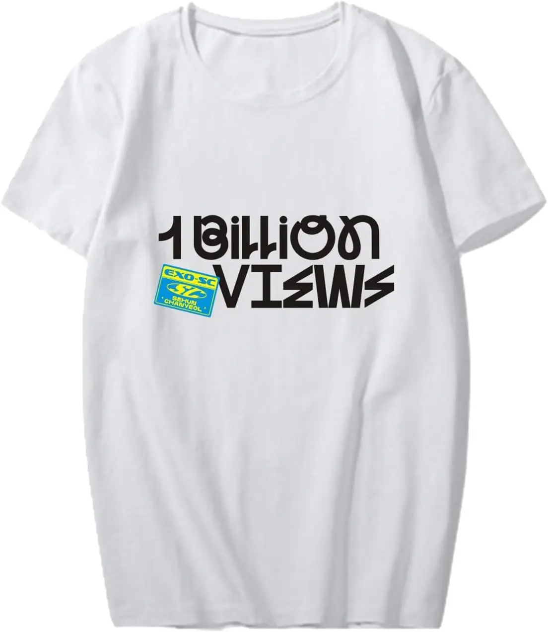Xkpopfans Kpop -SC T-Shirt New Album Billion Views Support Tshirts Sehun Chanyeol Tee Shirt
