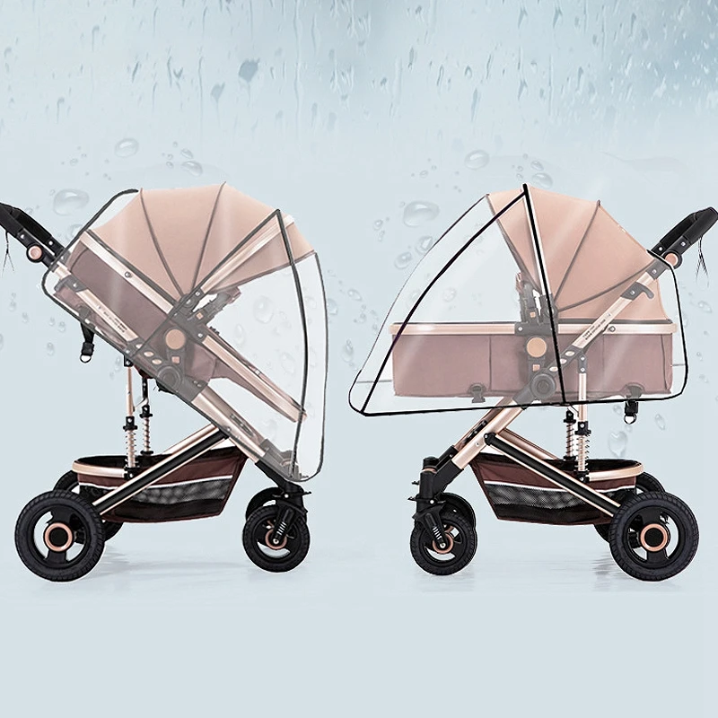 Universal Stroller Rain Cover Baby Car Weather Wind Sun Shield Transparent Breathable Trolley Umbrella Raincoat Accessories | Мать и