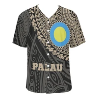 polynesian traditional tribe palau logo printing t shirts sports baseball jersey short sleeves shirt men clothes hawaii style