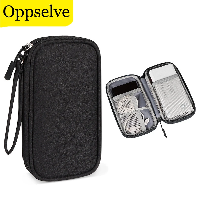 Travel Closet Organizer Case For Headphone Storage Power Bank Bag Digital Portable Zipper Accessories Charger Data Cables Pouch