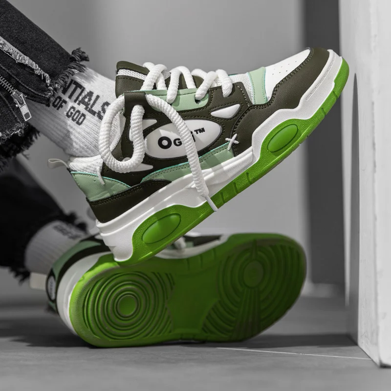 Men's Skateboarding Shoes Platform Casual Footwear Retro Walking Sneakers Outdoor Lace-up Zapatillas De Hombre 2023 Originales