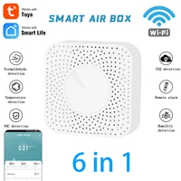 tuya wifi smart home air butler for control voc co2 temperature intelligent sensor pm2 5 6 kinds testing items air environment
