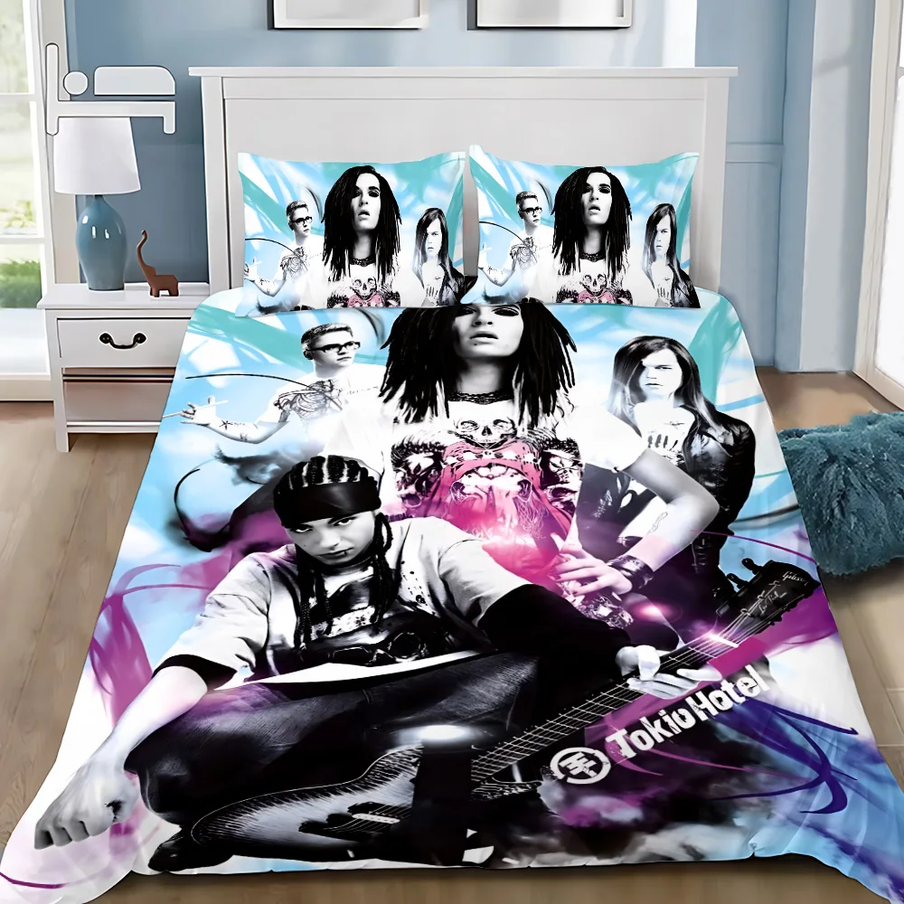 Tokio Hotel Band Duvet Cover Pillowcase Bedding Set Adult Boy Girl Bedroom Decoration Children Gift Single Double Large Size