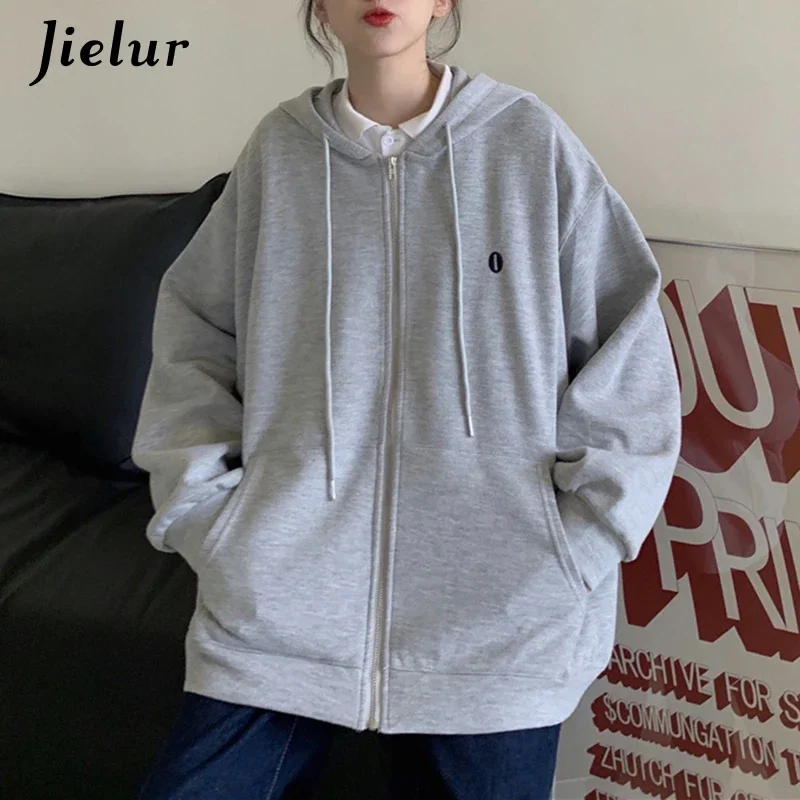 Женская толстовка с длинным рукавом на молнии капюшоном