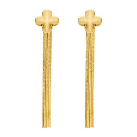 Серьги-капельки IVOG из меди позолоченные