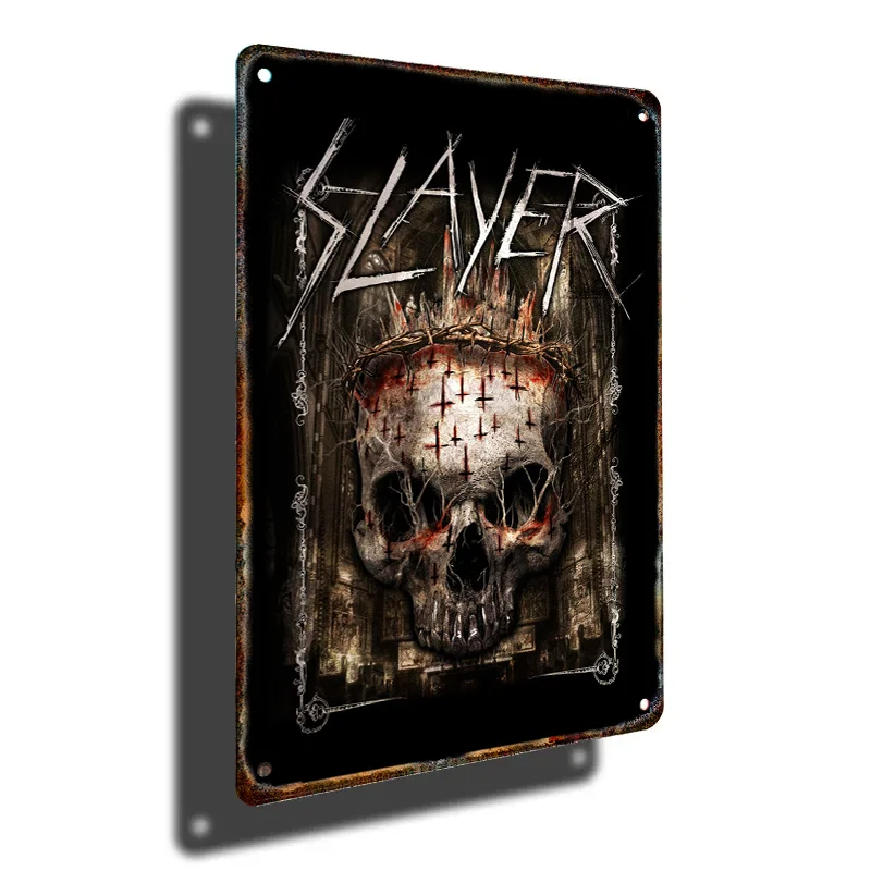 Classic Heavy Metal Rock Band Poster Signage Tin Painting Retro Plaque Bar Club Movie Theater Modern Wall Art Decor Mural