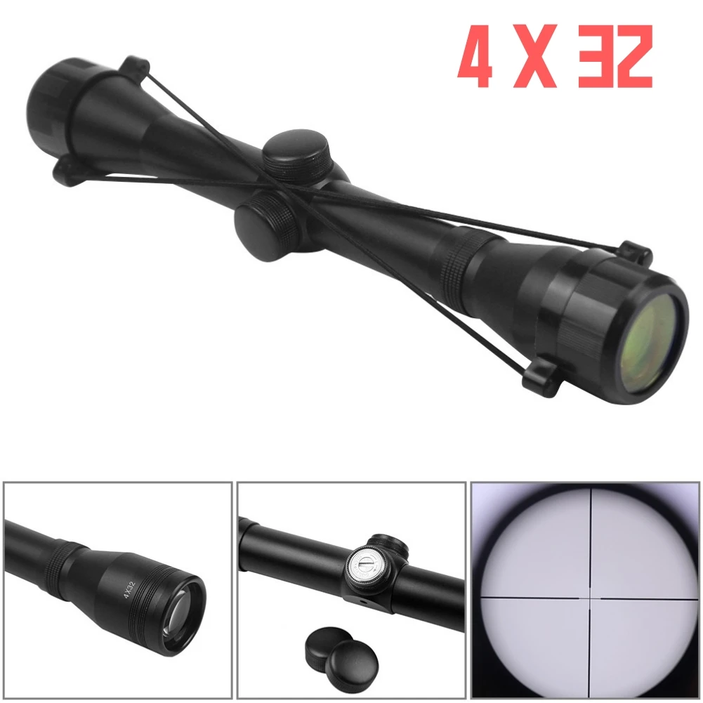 

Hunting Optics 4x32 Telescope Tactical Rifle Scope Hunting Binoculars Riflescope Wide Angle Outdoor Sport Shooting Sight Gear