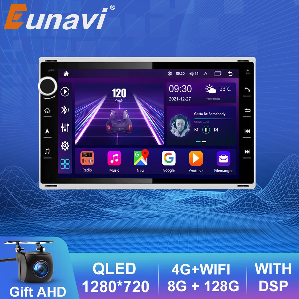 Автомагнитола Eunavi 2 Din Android 10 мультимедийный видеоплеер с GPS без DVD для VW PASSAT B5 MK4 MK5