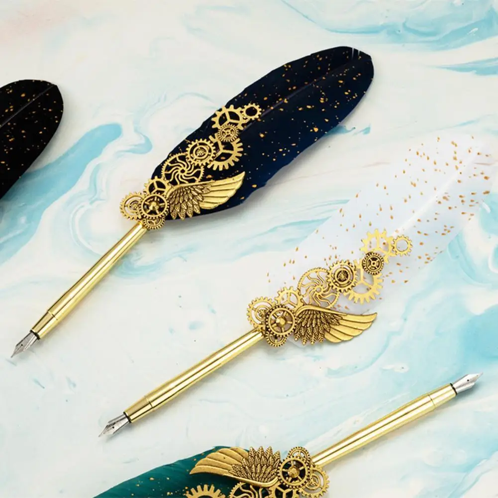 

Nice-looking Fadeless High Quality Gift Feather Pen Kit for Study Room
