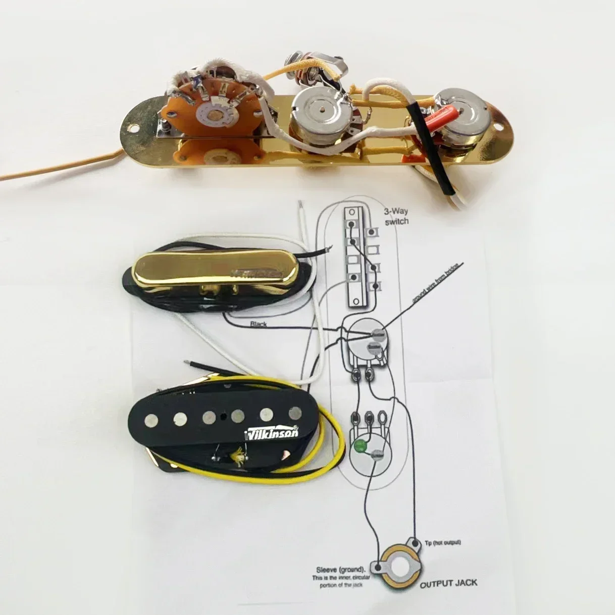 WVT Ainico5 Single coil Guitar Pickup + Wiring Harness