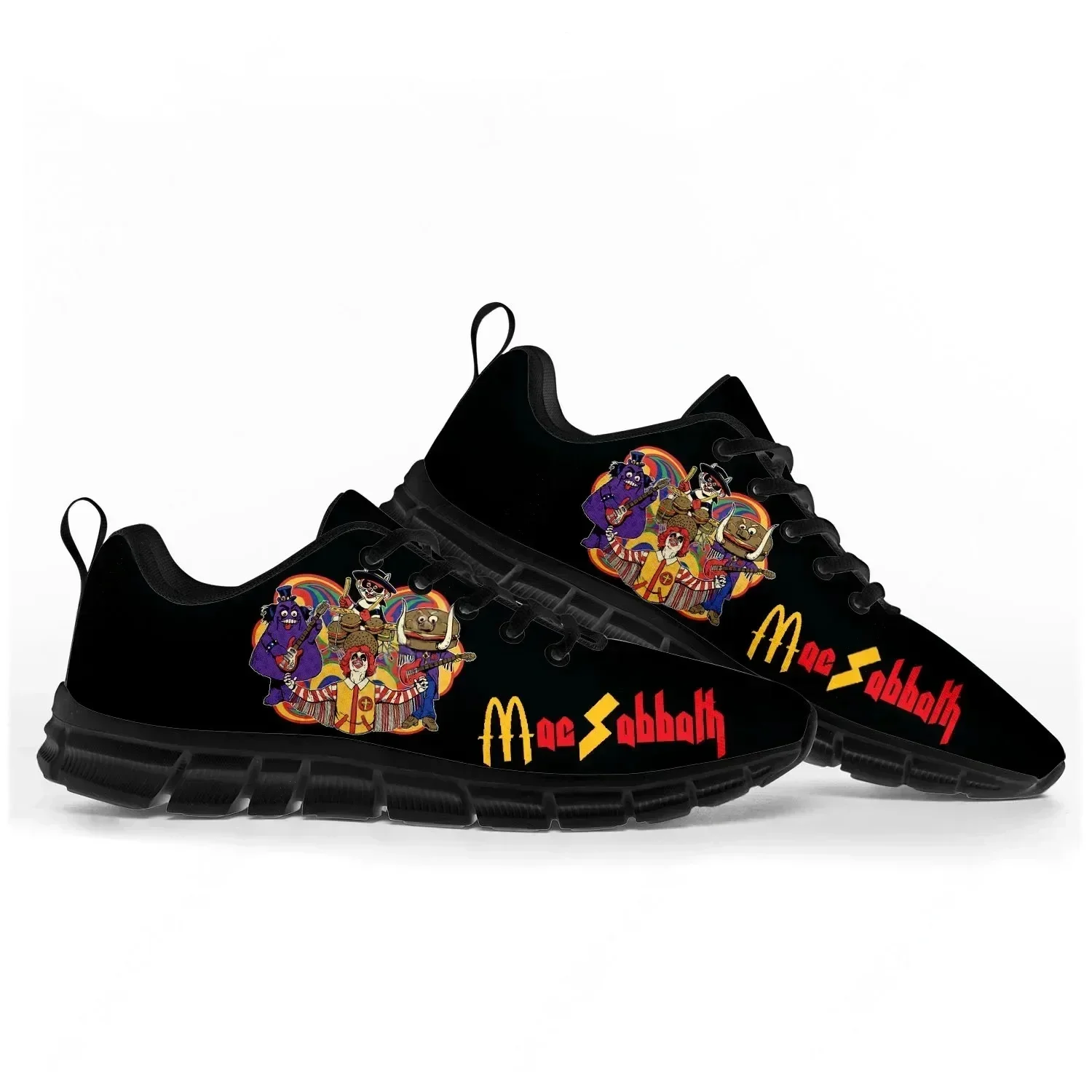 Фото Спортивная обувь Mac Sabbath для мужчин, женщин, подростков и детей, кроссовки на заказ, обувь индивидуального пошива, высококачественная обувь для пар, черная. №2