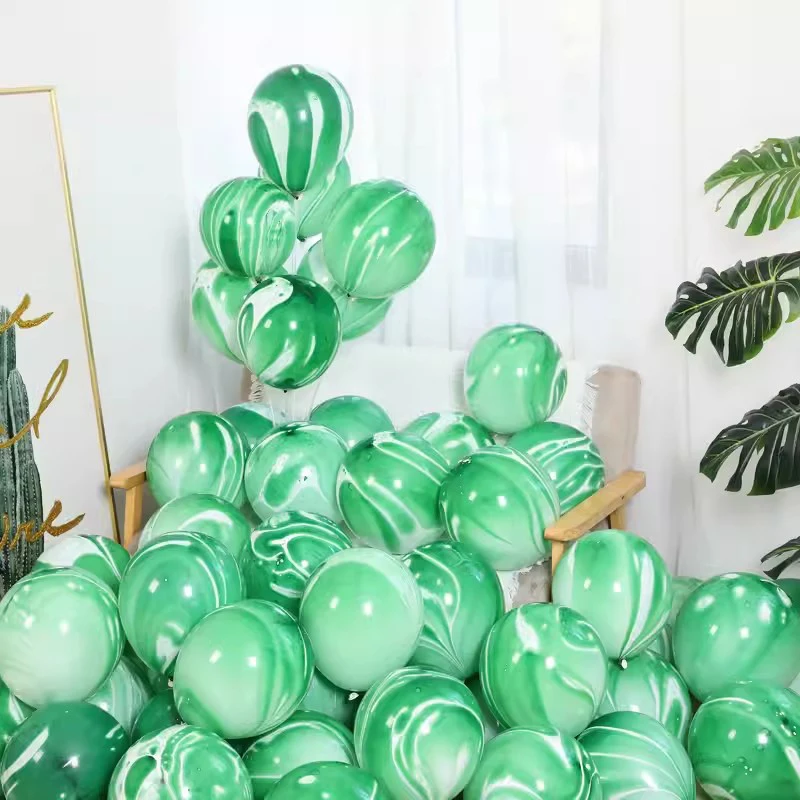

Черные мраморные шары из латекса Globos