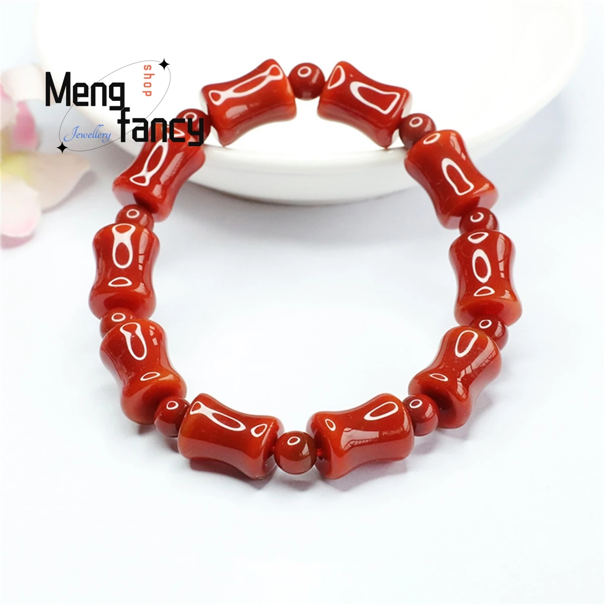 Натуральный Южно-красный агат дорога Tongzhu простой элегантный