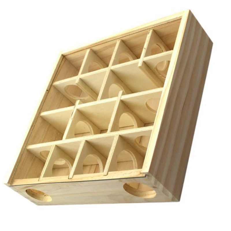 

Pet Hamster Wooden Mazes Tunnel Gerbil Rat Mouse Mice Small Animal Play Toys