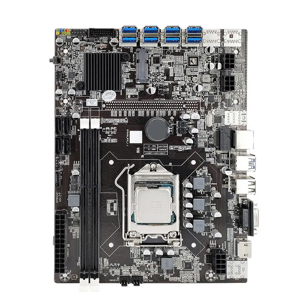 

Computer Motherboard - B75 X79 B85 B250 Mining Motherboard - 8 PCI-E Graphics Slot CPU Set 1155 Interface 8p