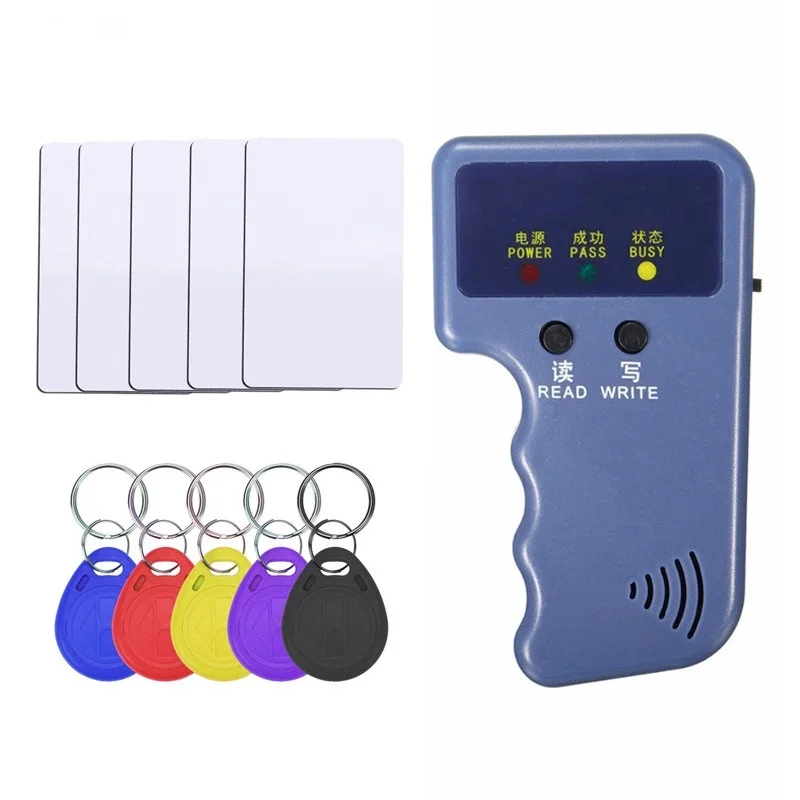 

RFID Duplicator Card Reader 125KHz EM4100 Copier Writer Video Programmer T5577 Rewritable ID Keyfobs EM4305 Tags Card