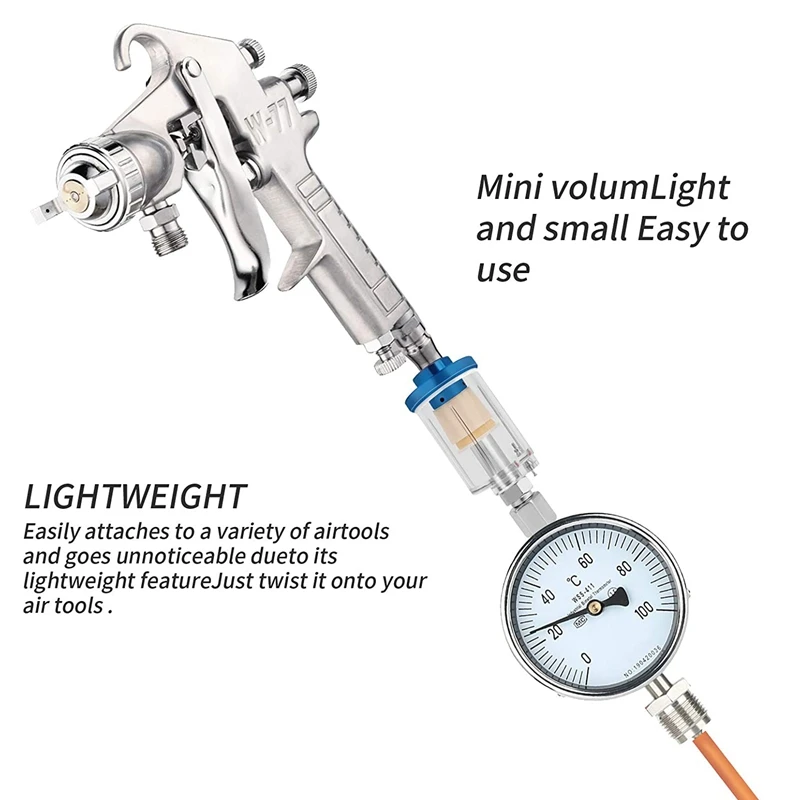 

Air Compressor Water Oil Separator Filter, Separator Painting Sprayer Oil Water Separator, 1/4 Inch NPT Inlet And Outlet