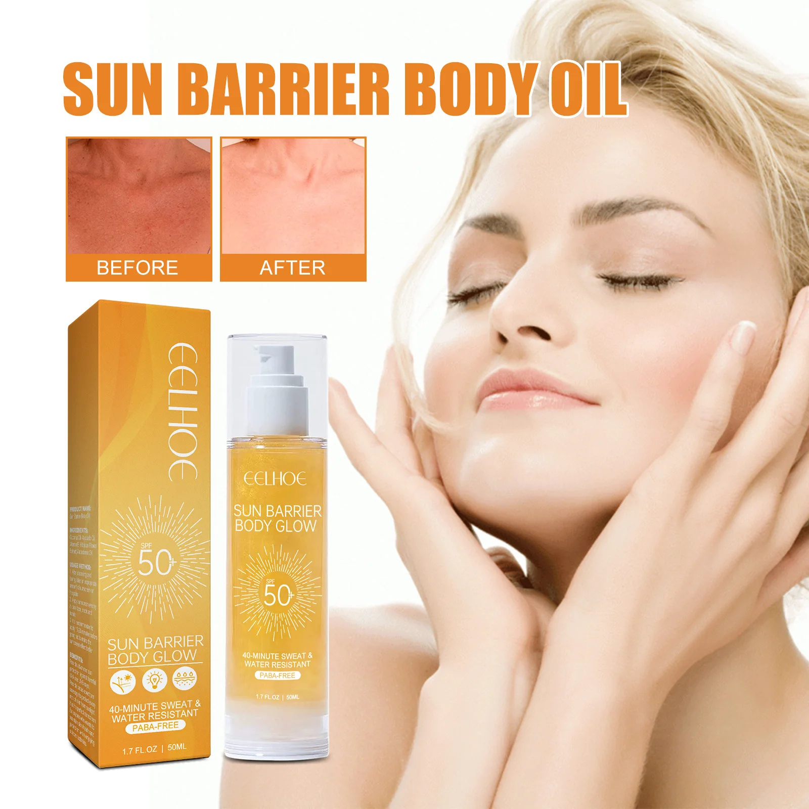 

50ml Sunscreen SPF 50+ Oil Control Waterproof Matte Facial Sunblock Sensitive Skin UV Protection For Oily Skin